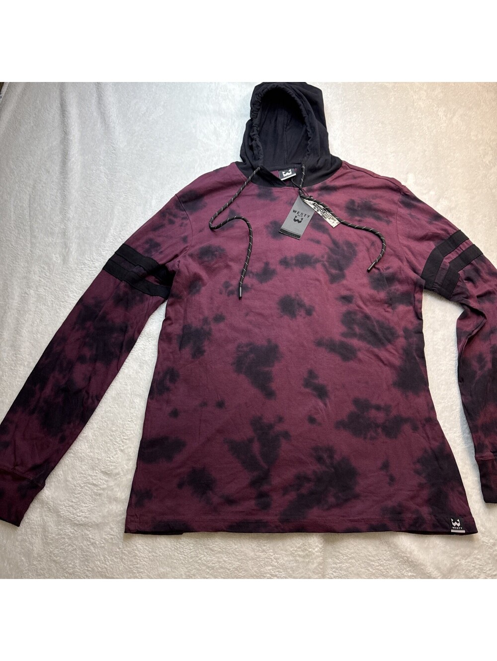 Westy MFG CO. Size M Tie Dyed pullover Bleached Black & Red as pictured NWT
